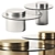 Sleek Glass Metal Coffee Table 3D model small image 2