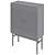 Sleek White Lewiston Cabinet, 96cm 3D model small image 5
