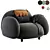 Luxurious Sundae Armchair: Detailed 3D Model 3D model small image 1