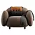 Luxurious Sundae Armchair: Detailed 3D Model 3D model small image 3