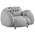 Luxurious Sundae Armchair: Detailed 3D Model 3D model small image 7