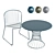 Modern Outdoor Chair & Table 3D model small image 1