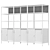 IKEA TROTTEN Cabinet Combination: Modular Storage 3D model small image 3