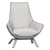Elegant ERMES Armchair 3D model small image 1