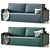 Lille Sofa Collection: Velvet Colors 3D model small image 2