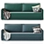 Lille Sofa Collection: Velvet Colors 3D model small image 5