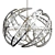 Elegant Platinum Crescent Pendant Light 3D model small image 1