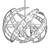 Elegant Platinum Crescent Pendant Light 3D model small image 2