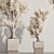 Versatile Dry Indoor Plant Set 3D model small image 5
