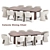 Scandinavian Dining Set Collection 3D model small image 1