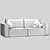 Loft Velvet Sofa Collection 3D model small image 6