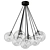 Molecule Bronze Ceiling Lamp 3D model small image 1