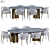 Elegant Linda Chair & Wave Table 3D model small image 1