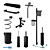 Black Bathroom Accessories Set 3D model small image 1