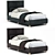 Modern Upholstered Bed Frame 3D model small image 3