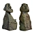 Aged Stone Sculpture for Landscaping 3D model small image 2