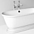 Elegant Meon Cast Iron Tub 3D model small image 3