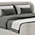 Modern Danish Design Platform Bed 3D model small image 4
