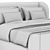 Modern Danish Design Platform Bed 3D model small image 6