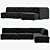Luxury Tufted Lounge Seating Solution 3D model small image 6