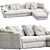 Flexform N1 Adagio Modular Sofa 3D model small image 1