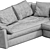 Flexform N2 Adagio Modular Sofa 3D model small image 4