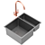 Sleek Stainless Steel Kitchen Sink 3D model small image 5