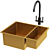 Sleek Stainless Steel Kitchen Sink 3D model small image 6