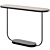 Sleek Black Oval Console Table 3D model small image 1