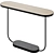 Sleek Black Oval Console Table 3D model small image 2