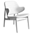 Elegant Umma Armchair with Velvet 3D model small image 4