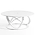 Modern Glass & Walnut Coffee Table 3D model small image 3