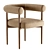 Elegant Melvina Dining Chair 3D model small image 1