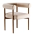 Elegant Melvina Dining Chair 3D model small image 2