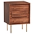 Gemini Walnut Nightstand 3D model small image 3