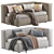 Convertible Sofa Bed RIPE 308 3D model small image 1