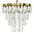 Elegant Satin Gold Crystal Chandelier 3D model small image 1