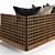 Modern Minotti Quadrado Sofa 3D model small image 7