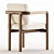 Luxury Upholstered Chair Montgomery 3D model small image 2