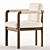 Luxury Upholstered Chair Montgomery 3D model small image 3