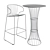 BOLONIA Steel Stool&Table Set 3D model small image 5