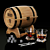 Twisted Whiskey Barrel Gift Set 3D model small image 1