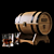 Twisted Whiskey Barrel Gift Set 3D model small image 3