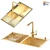 Gold Stainless Double Bowl Kitchen Sink 3D model small image 4