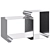 Sleek Steel Side Table 3D model small image 1