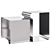 Sleek Steel Side Table 3D model small image 2