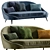 Vibieffe 650 Curved Sofa Set 3D model small image 1
