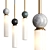 Elegant Modern Metal Glass Sculpture 3D model small image 1