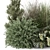 Outdoor Bush Plant Set 1274 3D model small image 4