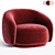 Modern Tacchini Julep Armchair Design 3D model small image 1